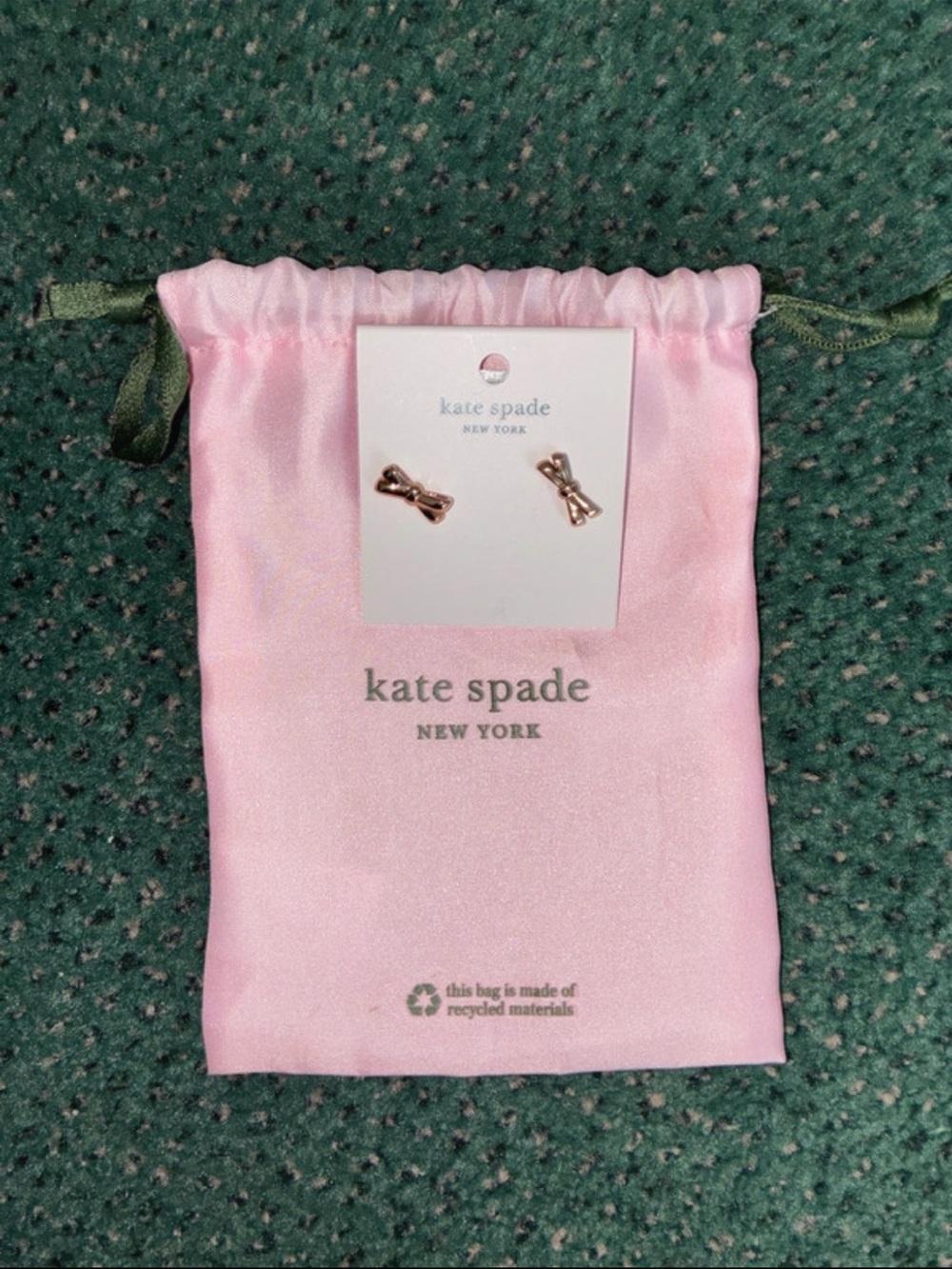 kate spade Rose Gold Bow Stud Earrings New